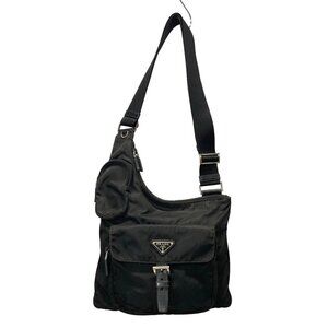 PRADA - Black Nylon Shoulder Bag 451-081125